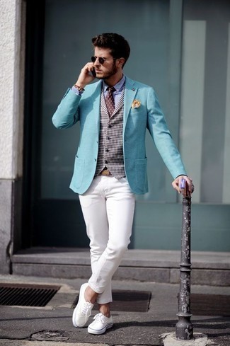 Türkises Sakko kombinieren – 385 Herren Outfits