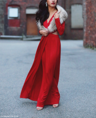 rotes Kleid mit Ausschnitten von MCQ
