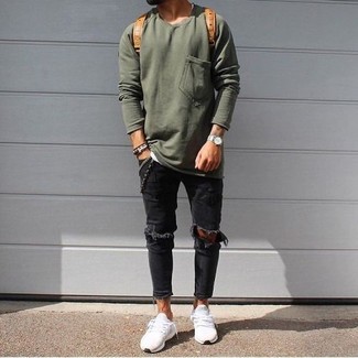 Hellbeige Rucksack kombinieren – 155 Herren Outfits