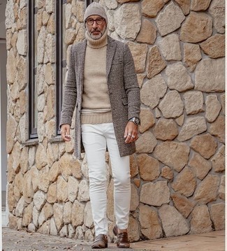 Hellbeige Mütze kombinieren – 79 Herren Outfits kalt Wetter