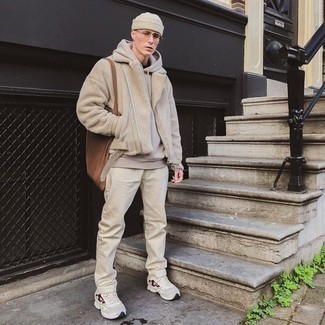Hellbeige Mütze kombinieren – 79 Herren Outfits kalt Wetter