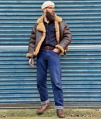 Hellbeige Mütze kombinieren – 79 Herren Outfits kalt Wetter