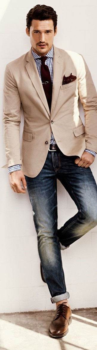 Welche Jeans mit hellbeige Sakkos zu tragen – 417 Herren Outfits