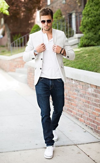 Hellbeige Sakko kombinieren – 2000+ Herren Outfits