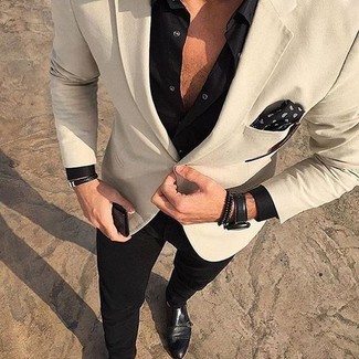 Hellbeige Sakko kombinieren – 2000+ Herren Outfits