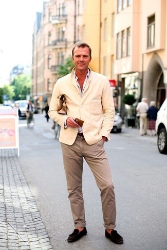 Welche Langarmhemden mit hellbeige Sakkos zu tragen – 216 Herren Outfits