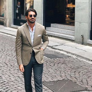 Welche Langarmhemden mit hellbeige Sakkos zu tragen – 216 Herren Outfits