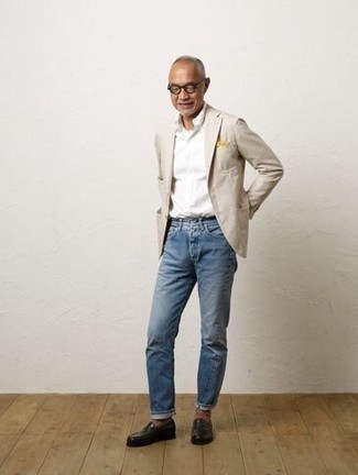 Welche Langarmhemden mit hellbeige Sakkos zu tragen – 216 Herren Outfits