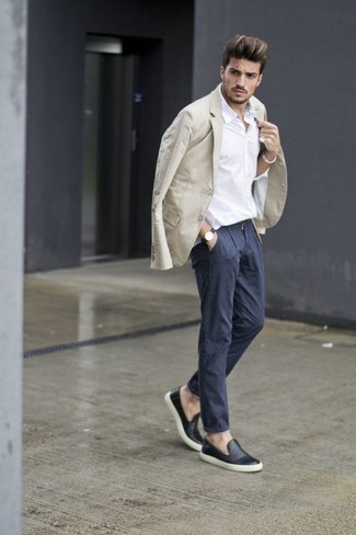 Welche Langarmhemden mit hellbeige Sakkos zu tragen – 216 Herren Outfits