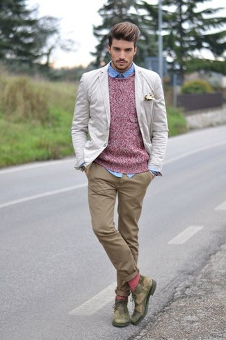 Welche Langarmhemden mit hellbeige Sakkos zu tragen – 216 Herren Outfits