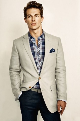 Welche Langarmhemden mit hellbeige Sakkos zu tragen – 216 Herren Outfits