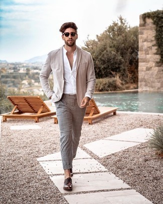 Welche Langarmhemden mit hellbeige Sakkos zu tragen – 216 Herren Outfits