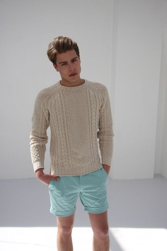 Hellbeige Strickpullover kombinieren – 172 Herren Outfits