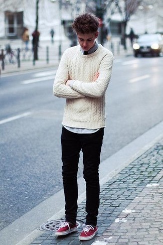 Hellbeige Strickpullover kombinieren – 172 Herren Outfits
