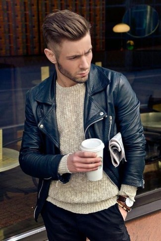 Hellbeige Strickpullover kombinieren – 172 Herren Outfits