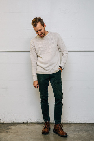 Hellbeige Strickpullover kombinieren – 172 Herren Outfits
