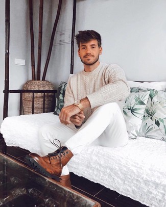 Hellbeige Strickpullover kombinieren – 172 Herren Outfits