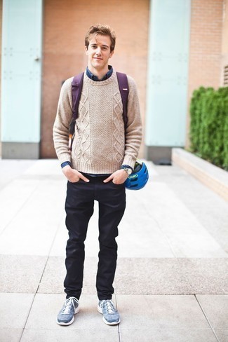 Hellbeige Strickpullover kombinieren – 172 Herren Outfits