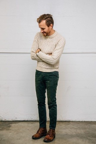 Hellbeige Strickpullover kombinieren – 172 Herren Outfits