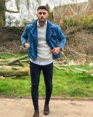 20 Jährige: Hellbeige Strickpullover kombinieren – 32 Herren Outfits