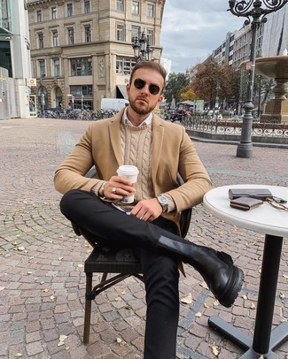 Hellbeige Strickpullover kombinieren – 172 Herren Outfits