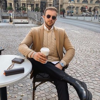 Hellbeige Strickpullover kombinieren – 172 Herren Outfits