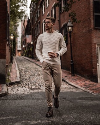 Hellbeige Strickpullover kombinieren – 172 Herren Outfits