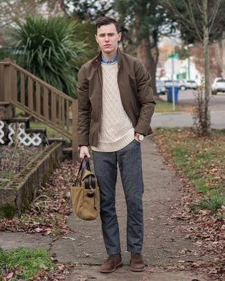 20 Jährige: Hellbeige Strickpullover kombinieren – 32 Herren Outfits