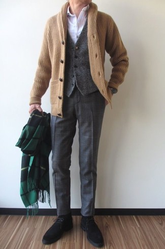 Welche Westen mit hellbeige Strickjacke zu tragen – 10 Herren Outfits