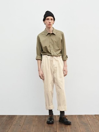 Teenager: Hellbeige Chinohose kombinieren – 143 Herren Outfits warm Wetter