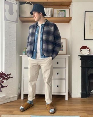 Welche Shirtjacken mit hellbeige Chinohose zu tragen – 19 Sommer Herren Outfits