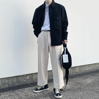 Welche Shirtjacken mit hellbeige Chinohose zu tragen – 558+ Herren Outfits