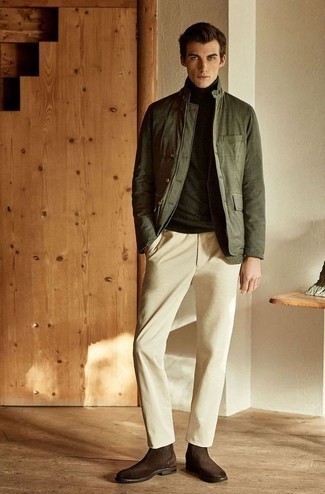 Welche Shirtjacken mit hellbeige Chinohose zu tragen – 558+ Herren Outfits
