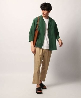 Welche Shirtjacken mit hellbeige Chinohose zu tragen – 19 Sommer Herren Outfits