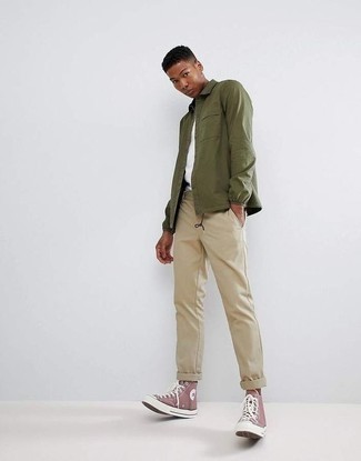 20 Jährige: Welche Shirtjacken mit hellbeige Chinohose zu tragen – 133 Herren Outfits