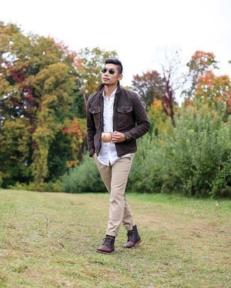 Welche Shirtjacken mit hellbeige Chinohose zu tragen – 558+ Herren Outfits