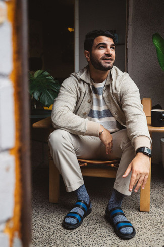 Welche Shirtjacken mit hellbeige Chinohose zu tragen – 19 Sommer Herren Outfits