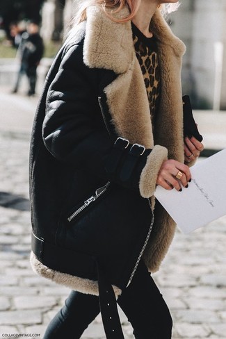 Hellbeige Pullover mit einem Rundhalsausschnitt kombinieren – 182 Damen Outfits