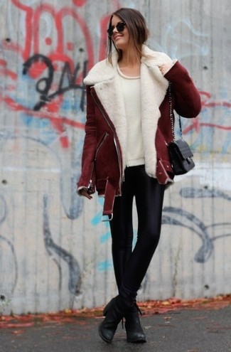 Hellbeige Pullover mit einem Rundhalsausschnitt kombinieren – 182 Damen Outfits