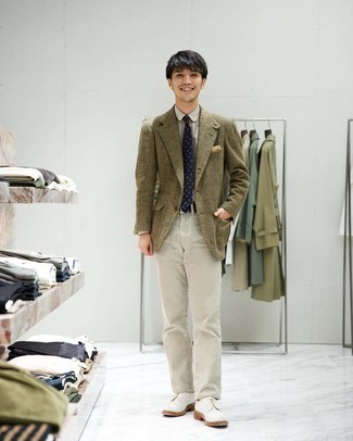 Welche Sakkos mit hellbeige Jeans zu tragen – 12 Frühling Herren Outfits
