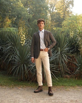 Welche Sakkos mit hellbeige Jeans zu tragen – 12 Frühling Herren Outfits
