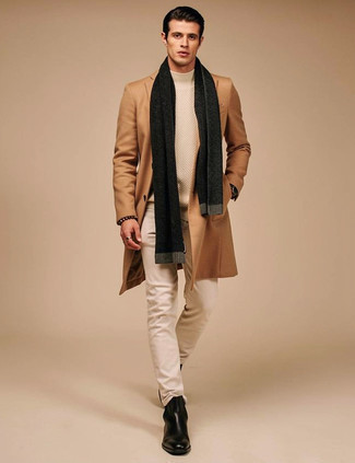 Hellbeige Jeans kombinieren – 65 Herren Outfits kalt Wetter