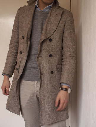 Hellbeige Jeans kombinieren – 65 Herren Outfits kalt Wetter