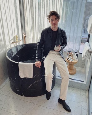 Hellbeige Jeans kombinieren – 65 Herren Outfits kalt Wetter