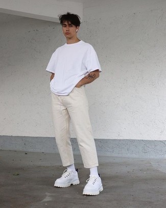 Hellbeige Jeans kombinieren – 43 Herren Outfits heiß Wetter