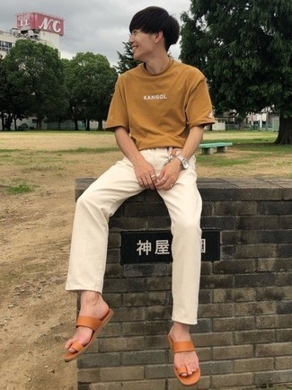 Hellbeige Jeans kombinieren – 43 Herren Outfits heiß Wetter