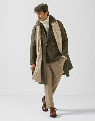 Hellbeige Strick Schal kombinieren – 12 Herren Outfits