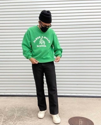 Welche Sweatshirts mit hellbeige niedriger Sneakers zu tragen – 34 Herren Outfits