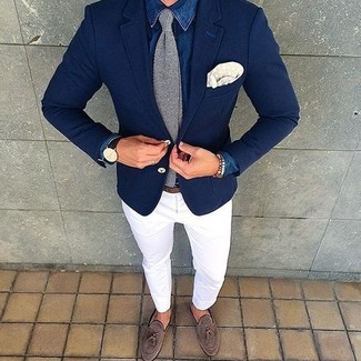 Hellbeige Einstecktuch kombinieren – 372 Sommer Herren Outfits