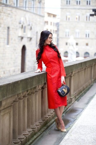 Welche Midikleider mit hellbeige Pumps zu tragen – 19 Damen Outfits